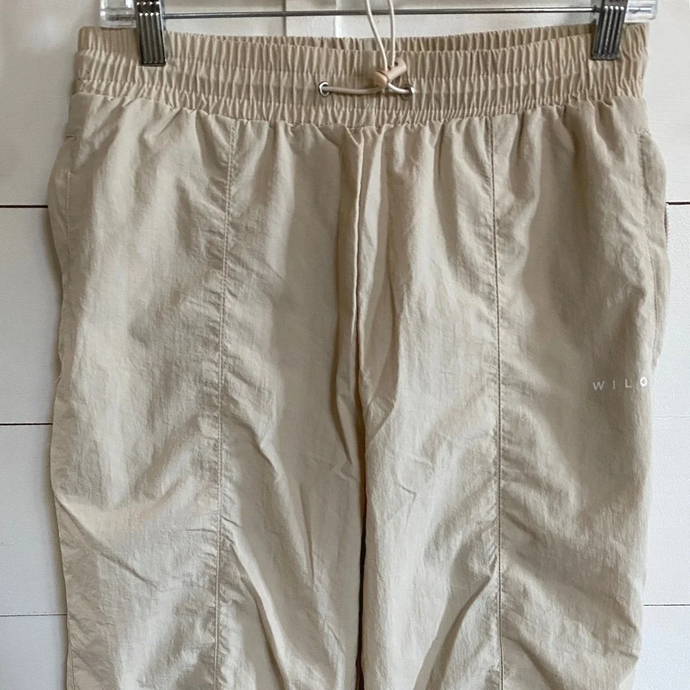 WILO THE LABEL Parachute Pant Clay Beige Nylon Mesh Lined Joggers WL-323-04-M
